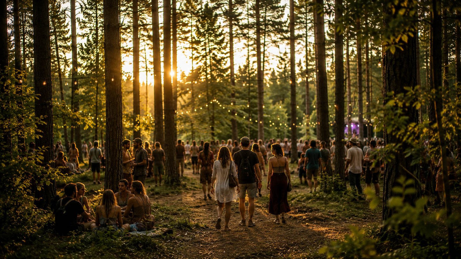Visitors enjoying the atmosphere of Būtība Festival in Latvia
