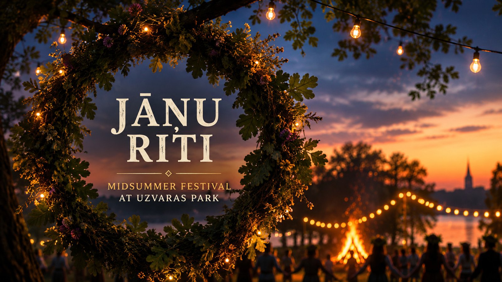 Jāņu Riti midsummer festival at Uzvaras Park in Riga
