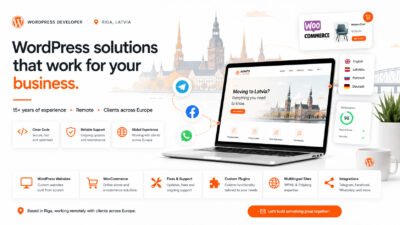 WordPress Developer & Website Manager - Riga, Remote