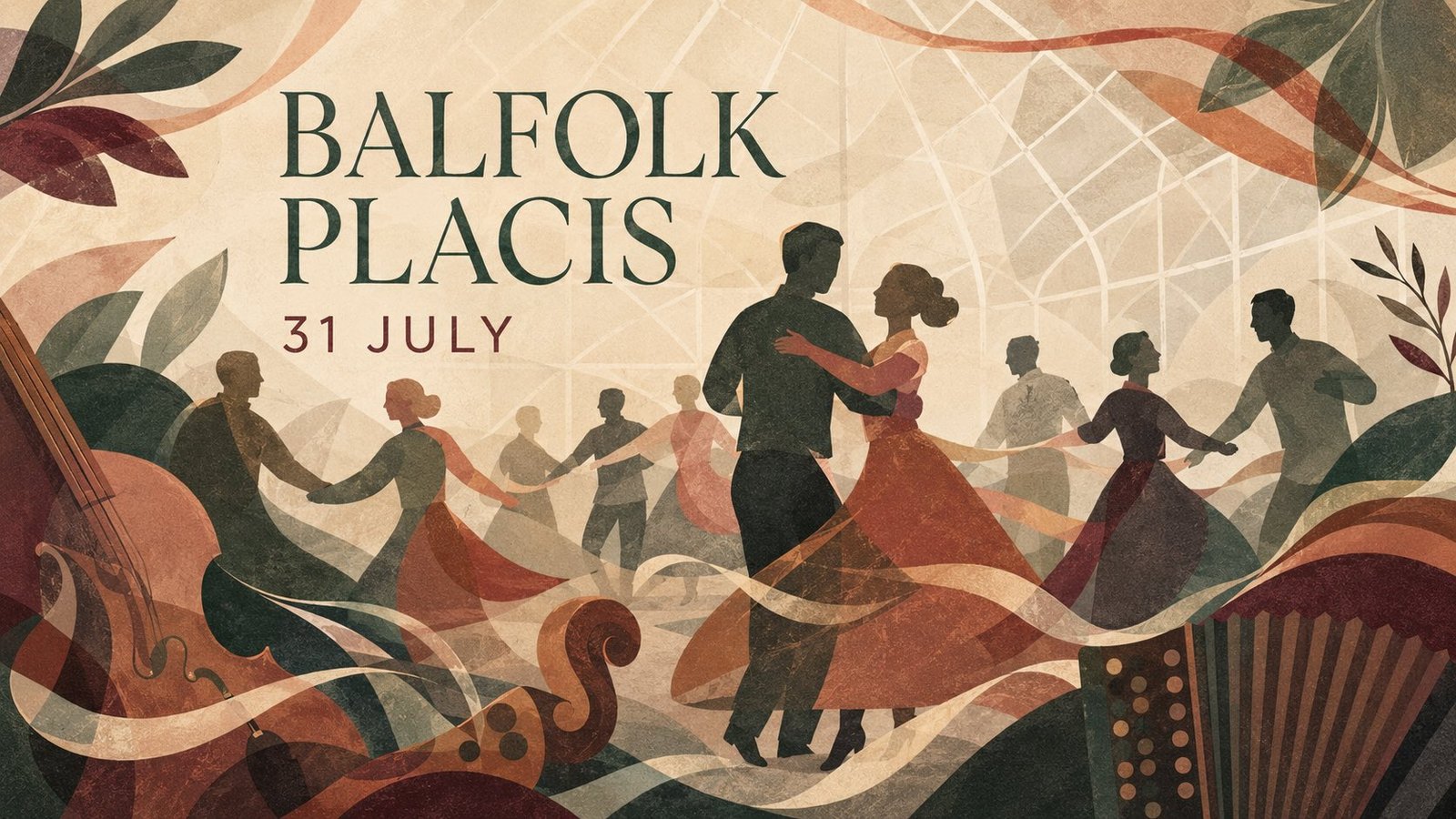 Balfolk Placis folk dancing and live music event at Āgenskalns Market in Riga.