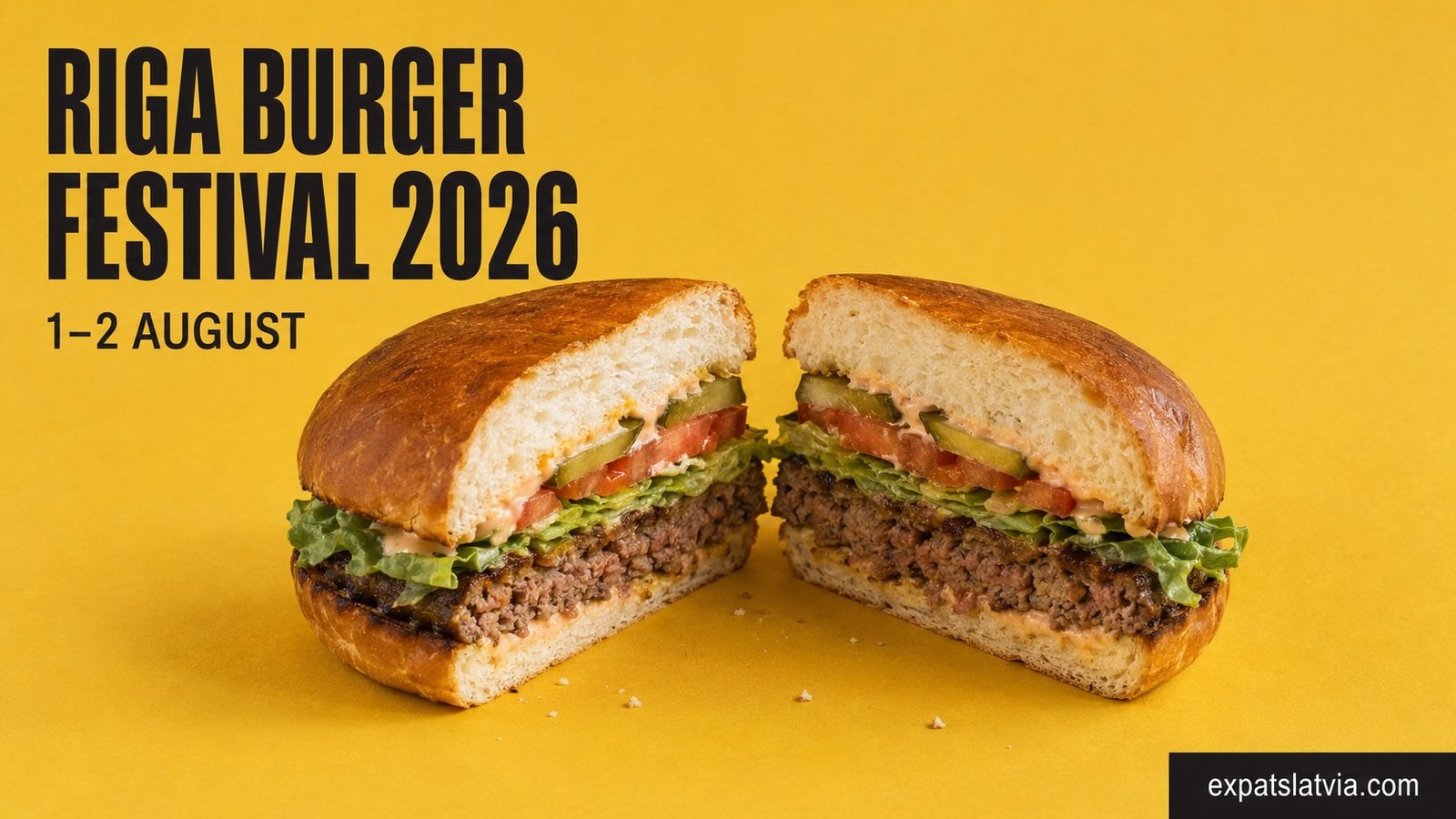 Riga Burger Festival 2026 featuring burgers, BBQ and street food at Esplanāde in Riga.