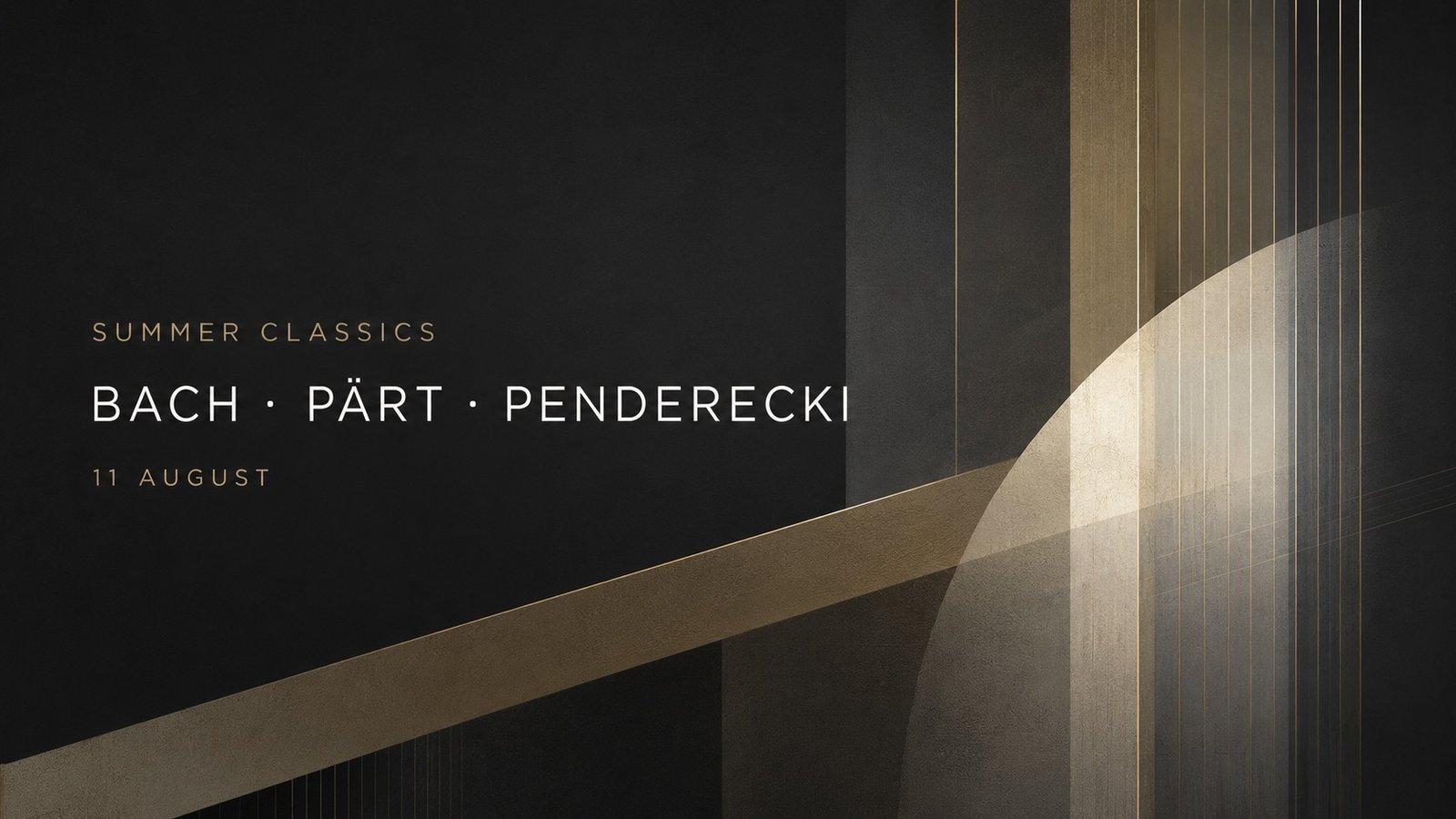 Summer Classics: Bach, Pärt and Penderecki concert in Riga on August 11, 2026]