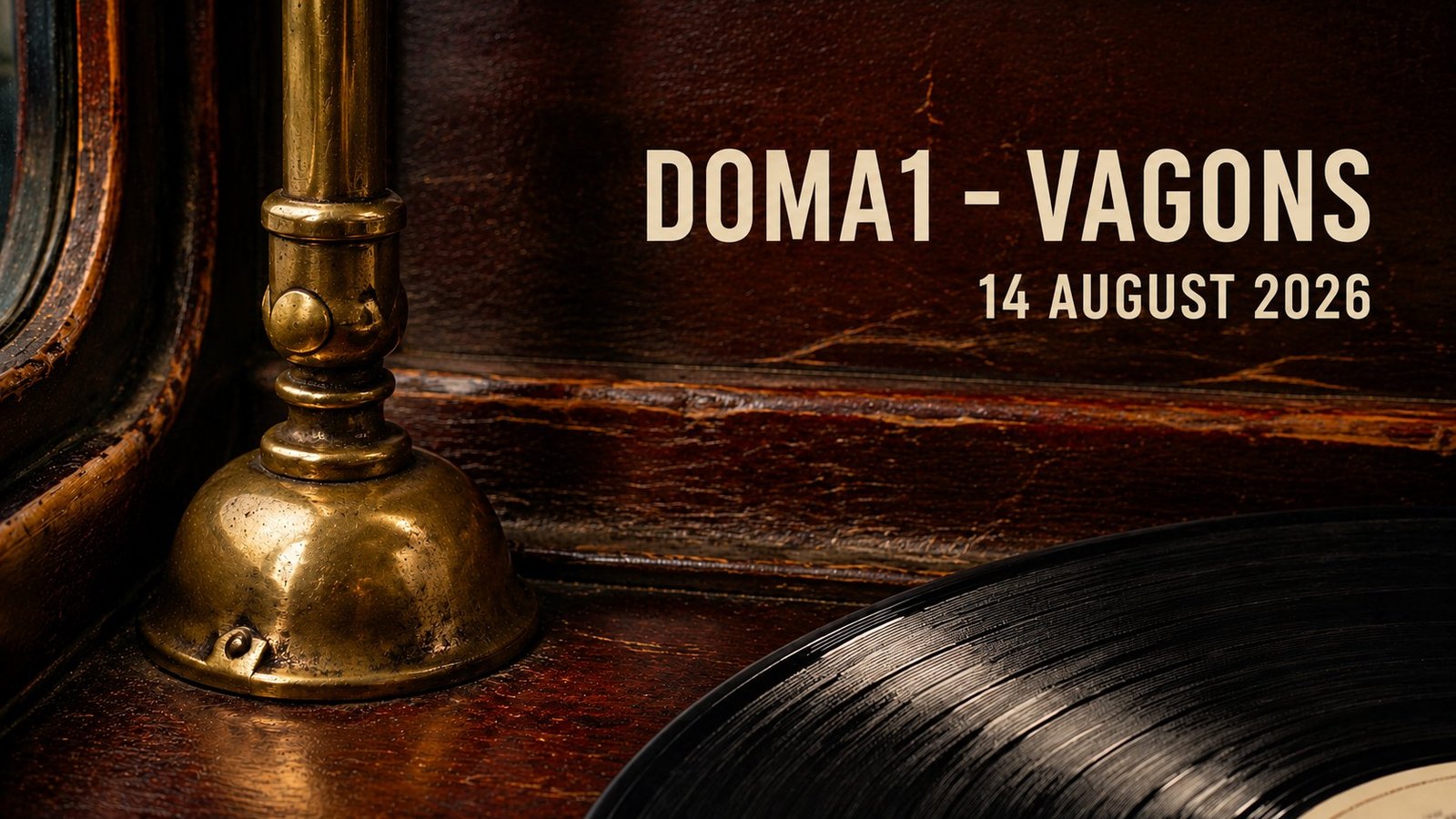 Doma1 Vagons house music event inside an old tram in Riga on August 14, 2026