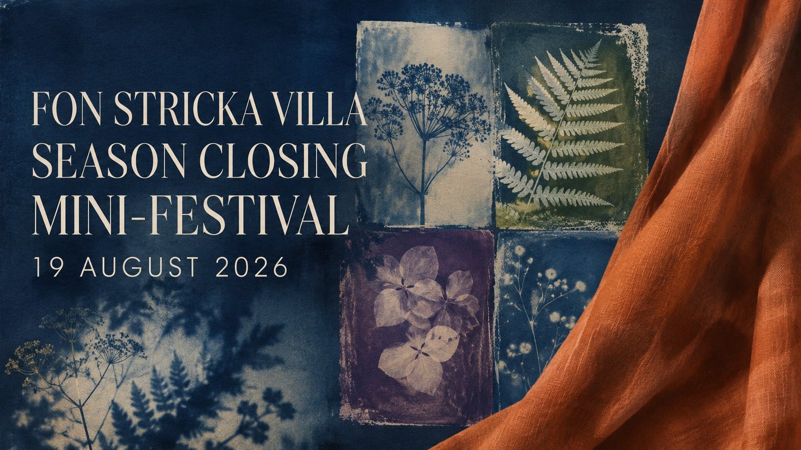 Fon Stricka Villa season-closing mini-festival in Riga on August 19, 2026.