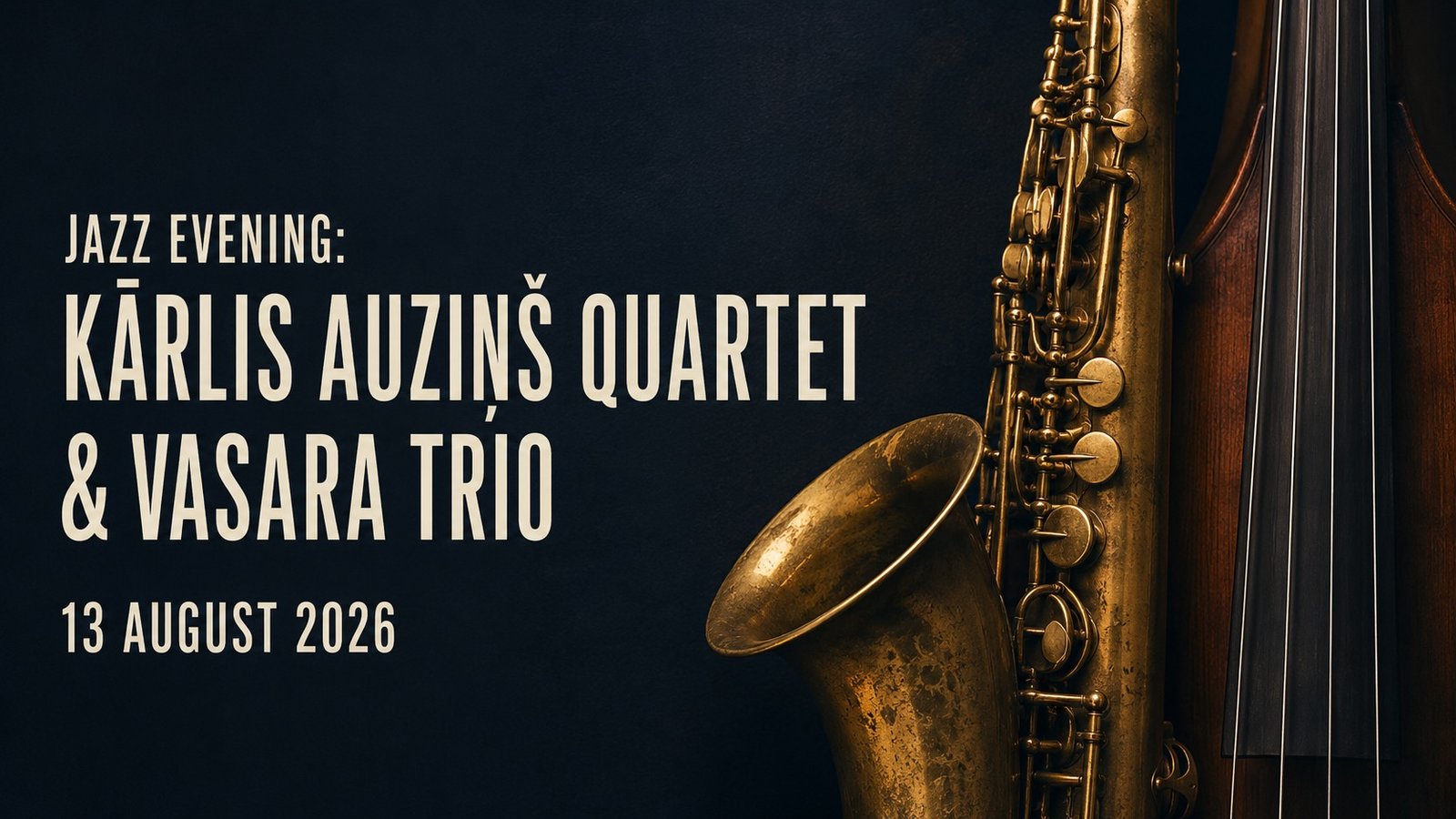 Kārlis Auziņš Quartet and Vasara Trio jazz concert in Riga.