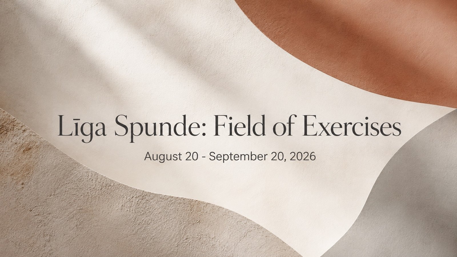 Līga Spunde: Field of Exercises exhibition at TUR in Riga.