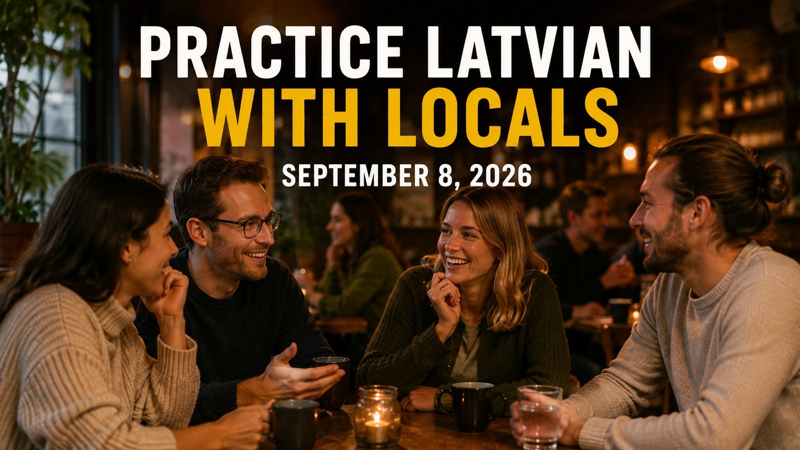 Practice Latvian with Locals conversation meetup in Riga.