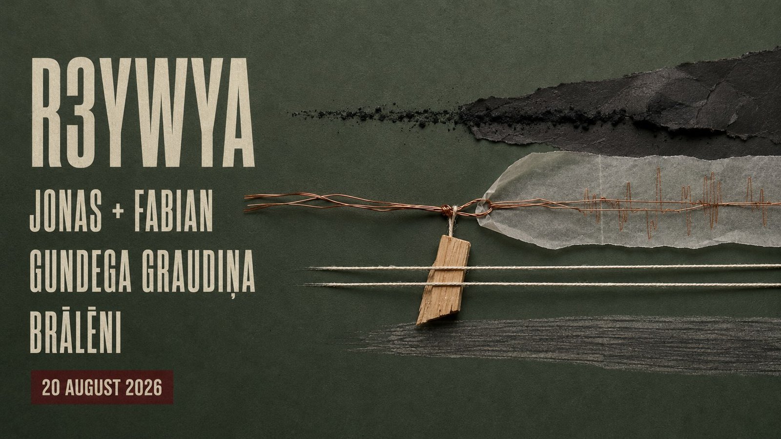 Experimental music concert with R3YWYA, Jonas + Fabian, Gundega Graudiņa and Brālēni at 1983 in Riga.