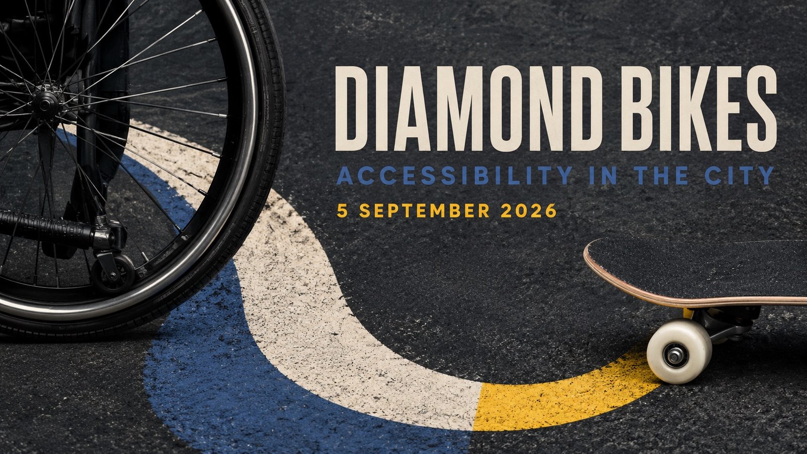 Diamond Bikes accessible urban event for wheelchair users and skaters in Riga.