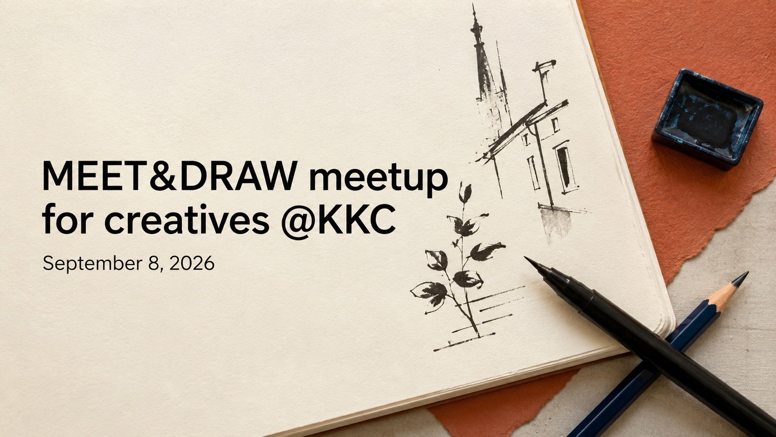 MEET&DRAW creative meetup at Kaņepes Kultūras centrs in Riga.