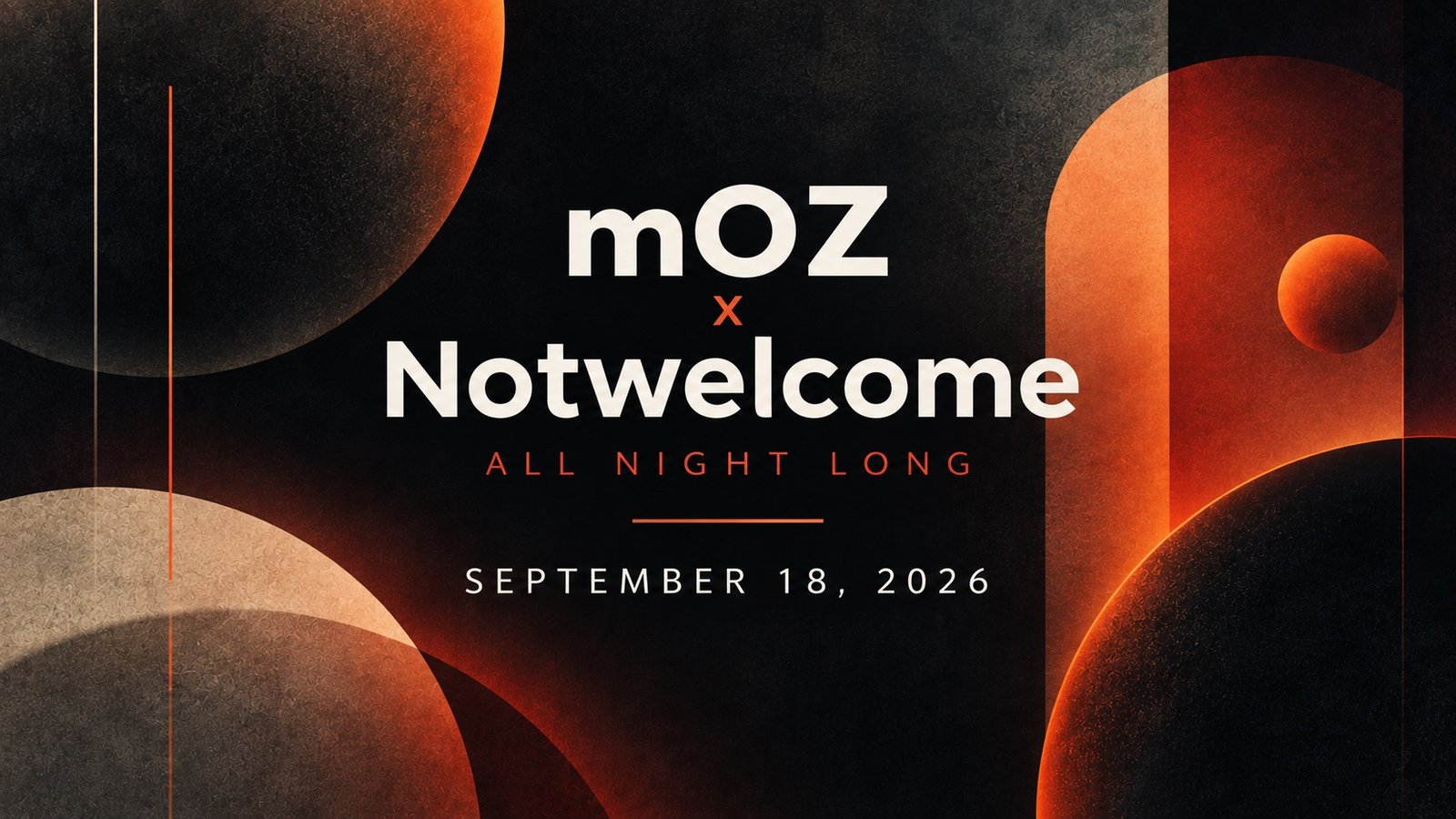 mOZ and Notwelcome all-night house event at Teritorija Club in Riga.