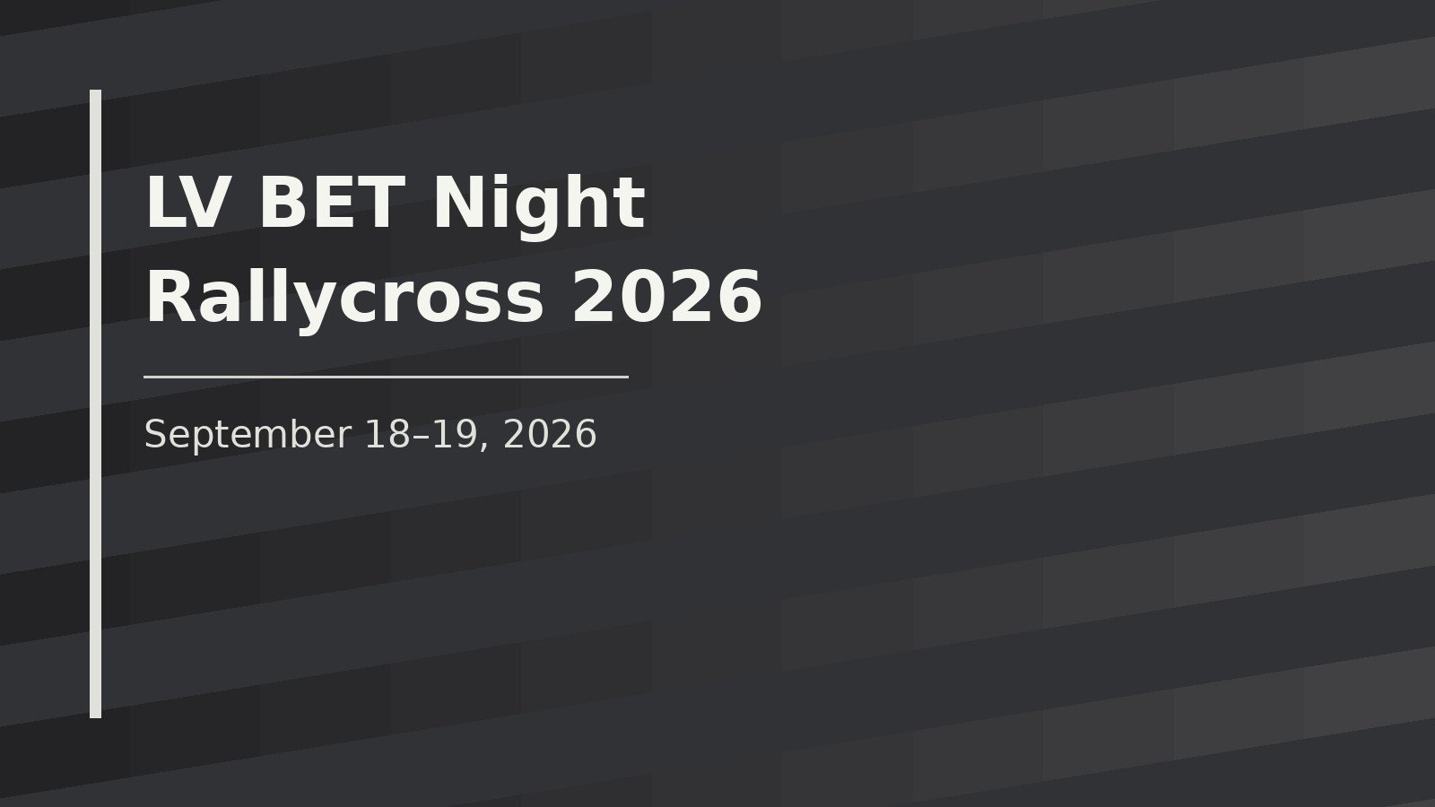 LV BET Night Rallycross 2026 at Biķernieki in Riga on September 18–19
