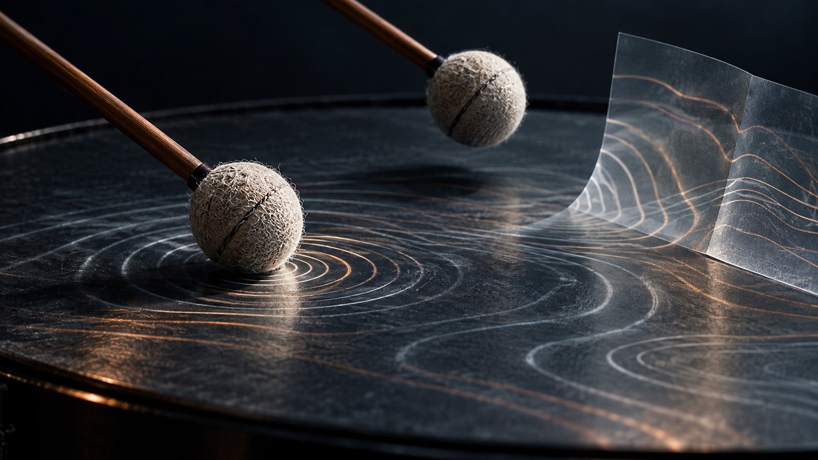 Duo Ictus and Leo Eltes experimental percussion and live visuals at Vagonu Hall in Riga.